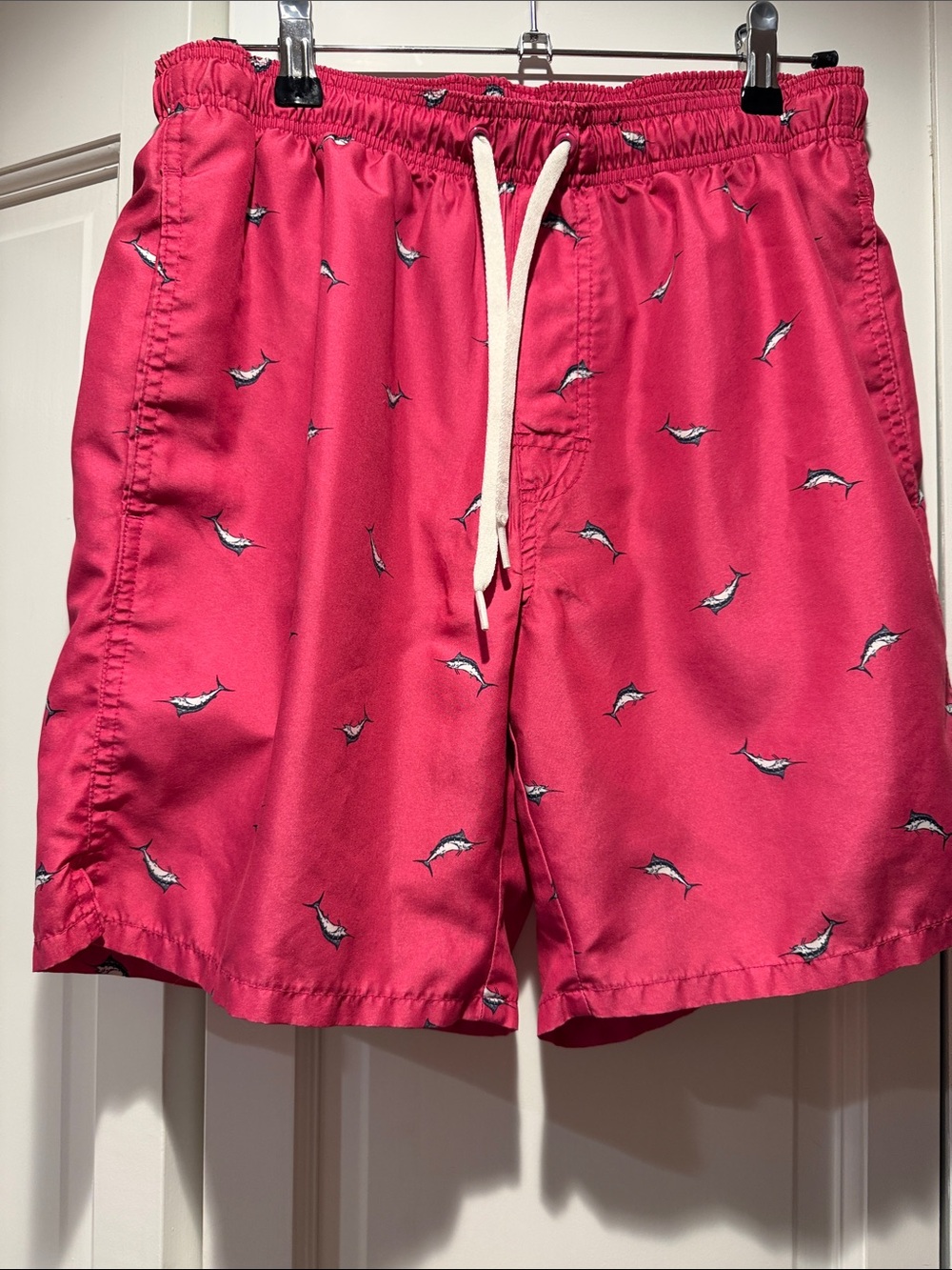 Old Navy Pink Marlin-Print Swim Trunks